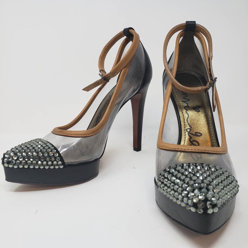 Lanvin Crystal Cap Toe Clear Pumps - 37.5 RESHOOT - Picture 3 of 10